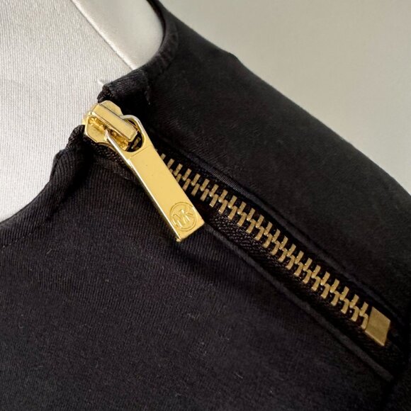 Michael Kors Gold Shoulder Zipper Top - Picture 10 of 11